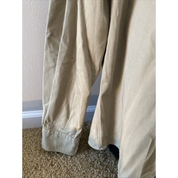 VTG Norman Shirtmakers Shooting Shirt Mens XL Tan Hunting Skeet Long Sleeve USA - Picture 3 of 11